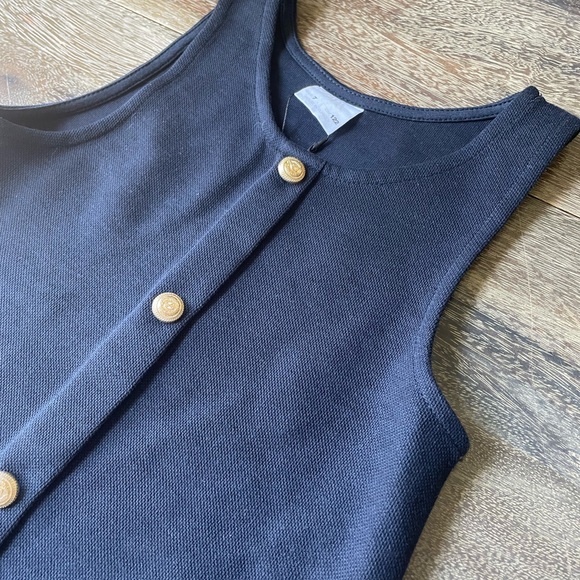 NWT Zara | Girls Navy Sleeveless Dress with Gold Buttons- Holiday | 7 years - Picture 2 of 6